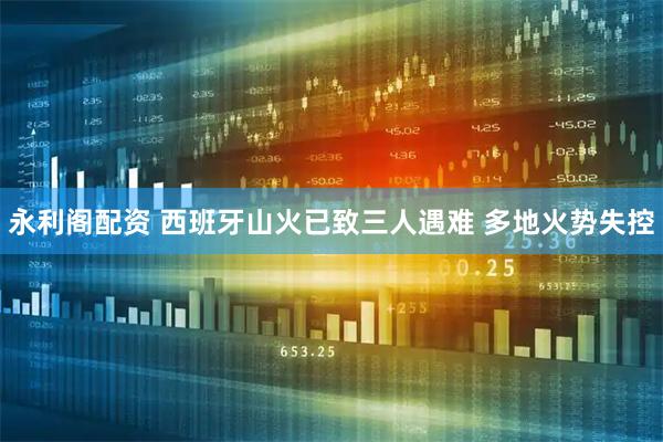 永利阁配资 西班牙山火已致三人遇难 多地火势失控