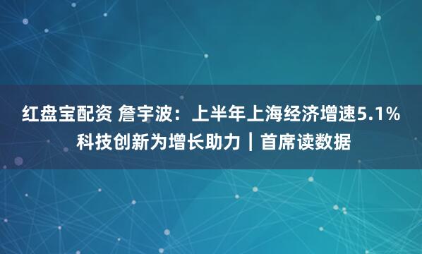 红盘宝配资 詹宇波：上半年上海经济增速5.1% 科技创新为增长助力︱首席读数据