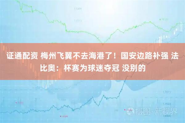 证通配资 梅州飞翼不去海港了！国安边路补强 法比奥：杯赛为球迷夺冠 没别的